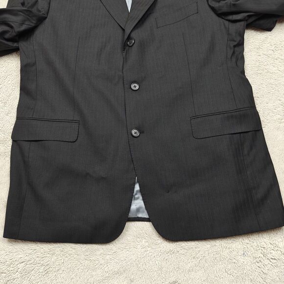 Jack Victor Loro Piana Blazer Men's 44R Viking 3 Button Striped Wool Suit Jacket - Picture 3 of 11
